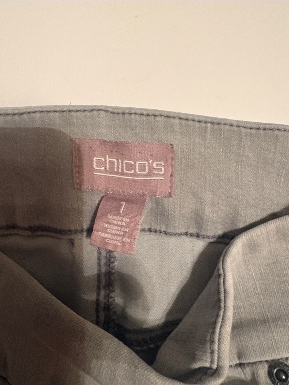 Chico's Light Gray Boot Cut Stretch Jeans - Picture 2 of 2
